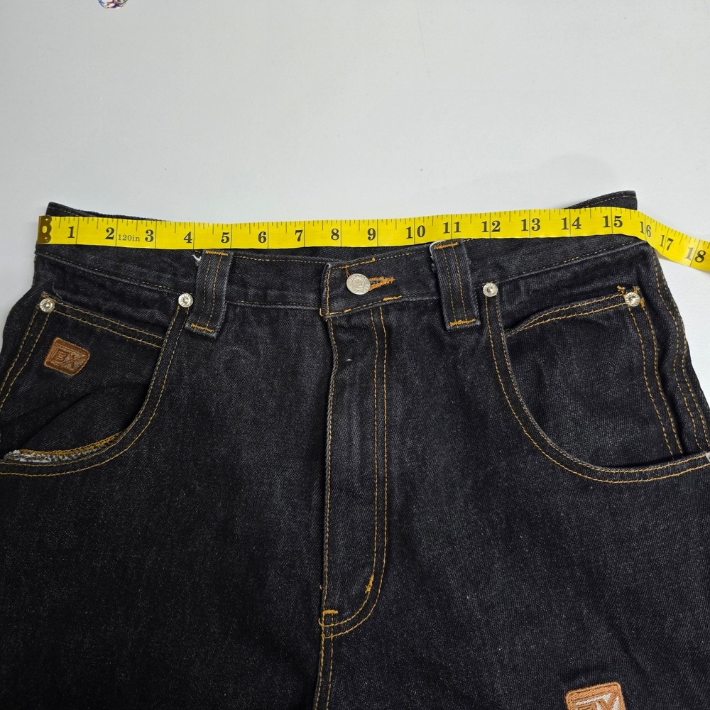 Brooklyn Xpress Cargo‎ Jeans Mens 34 (fits 30x33) Black Baggy Streetwear Y2K - Picture 9 of 15